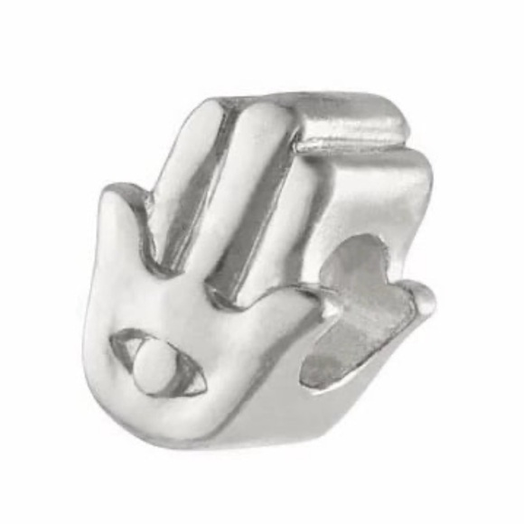 Mene 24K .9999 Platinum Hamsa Hand Charm 2.2g